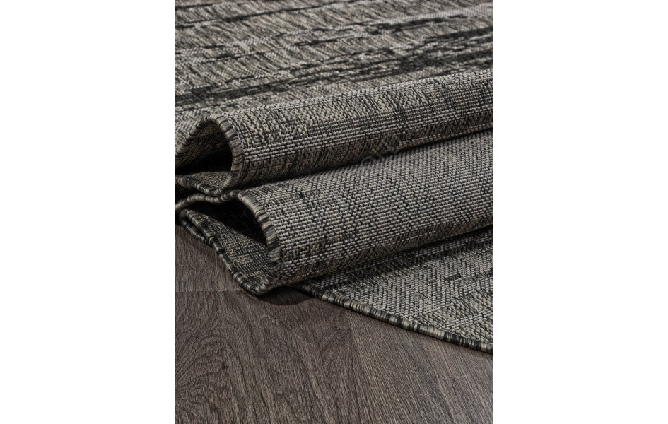 Ковер S143 - BLACK-GRAY - Овал - коллекция KAIR