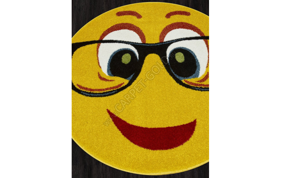 Ковер NC14 - YELLOW - Круг - коллекция SMILE